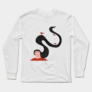 Girl and Birds Long Sleeve T-Shirt